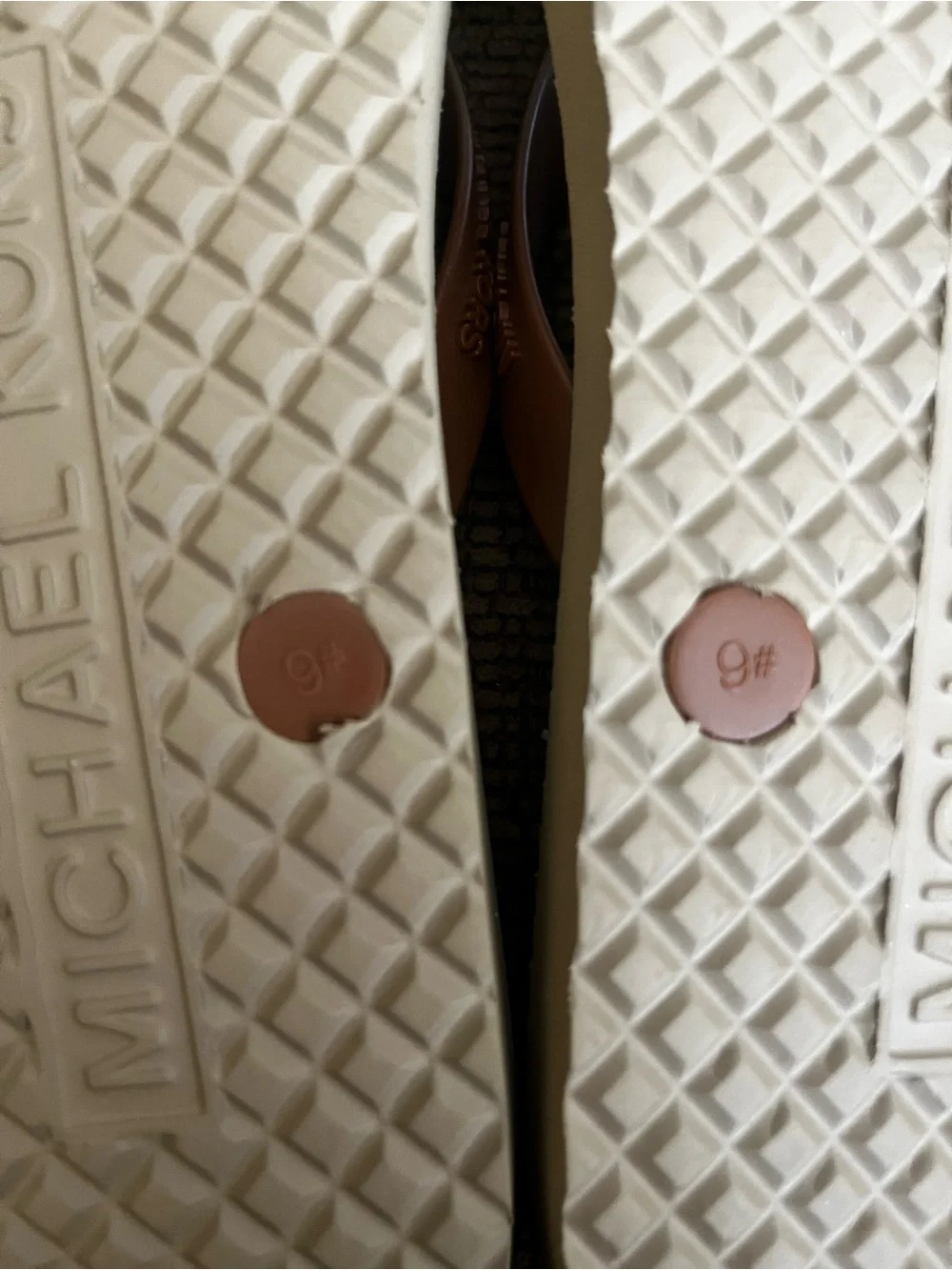 Michael Kors Brown Logo Strap Flip Flops for women